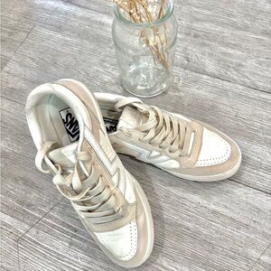 Vans Cream and White Casual Sneakers